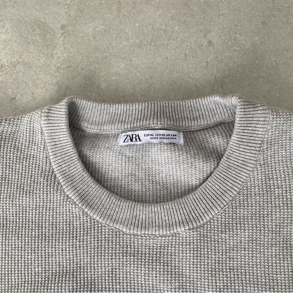 ZARA WAFFLE SWEATER - Picture 7 of 7